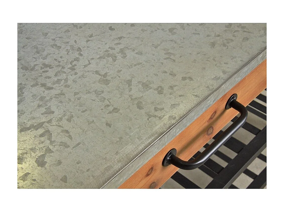 Desserte en bois et métal laqué