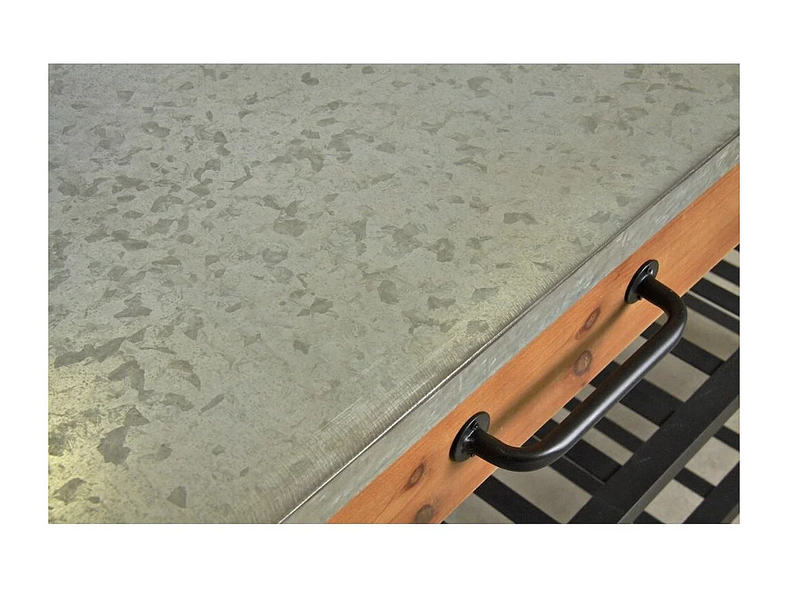 Desserte en bois et métal laqué