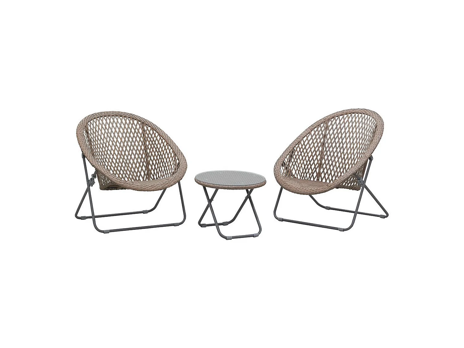 Salon de jardin en polyrésine et métal Kent