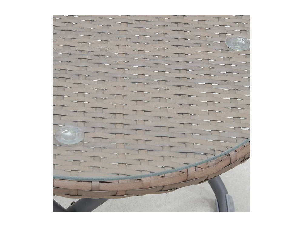 Salon de jardin en polyrésine et métal Kent