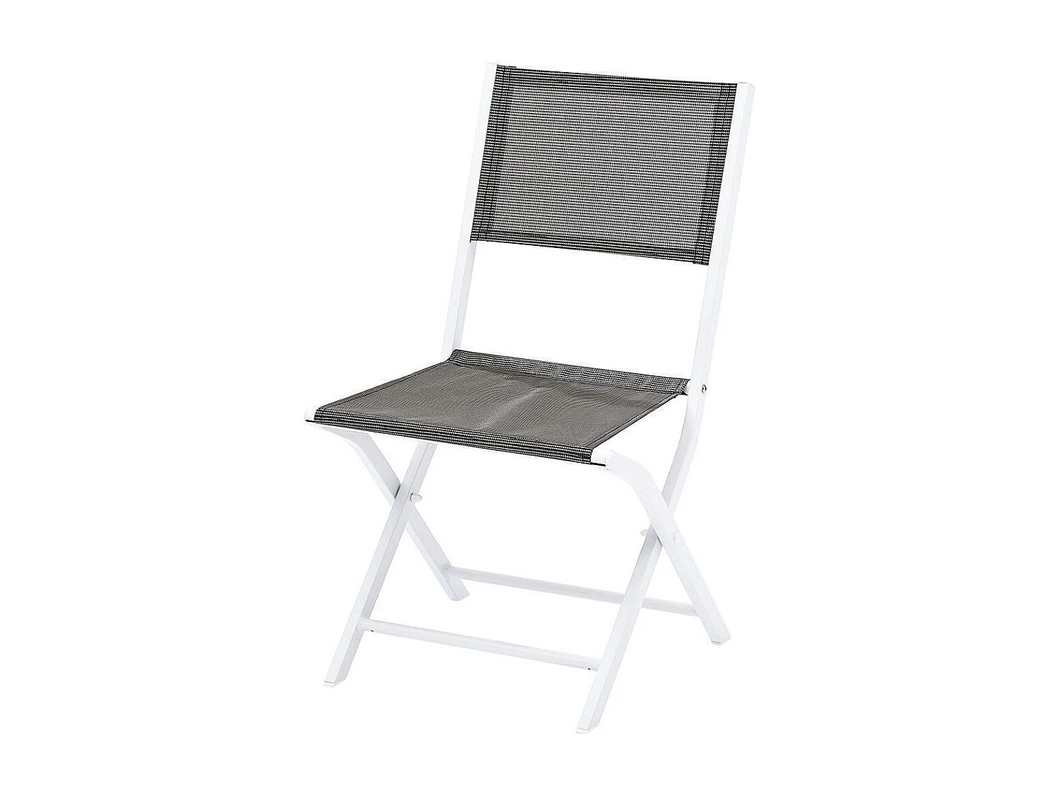 Ensemble MODULO 4/8p en aluminium blanc et verre trempé gris perle avec 4 fauteuils et 4 chaises pliantes