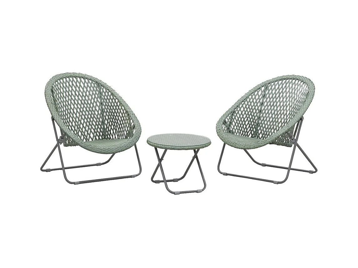 Salon de jardin en polyrésine et métal Kent