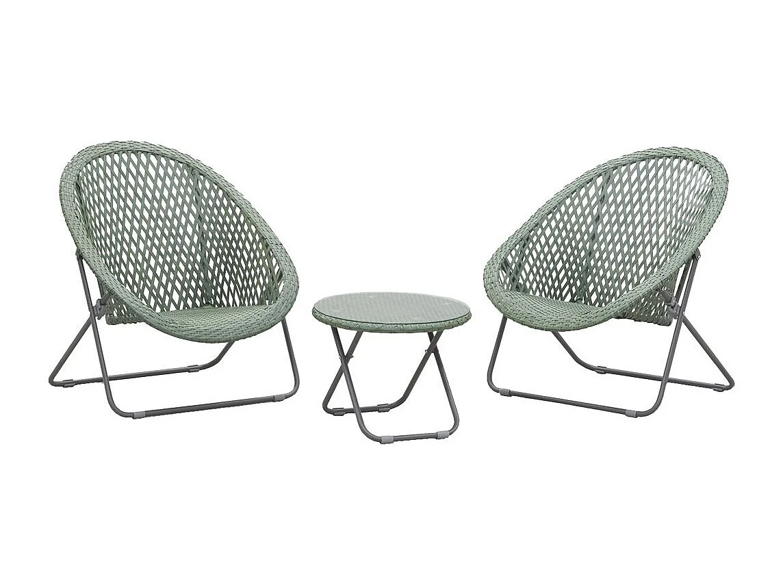 Salon de jardin en polyrésine et métal Kent