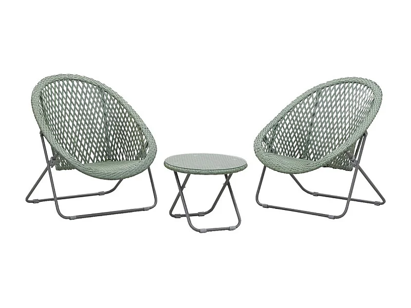 Salon de jardin en polyrésine et métal Kent