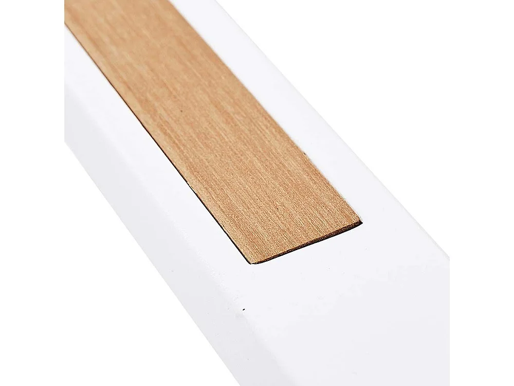 Ensemble BARSET en aluminium blanc avec plateau réversible coté pierre et coté verre et 4 chaises hautes en textilène