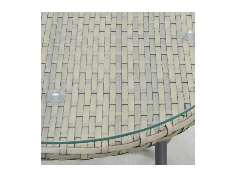 Salon de jardin en polyrésine et métal Kent