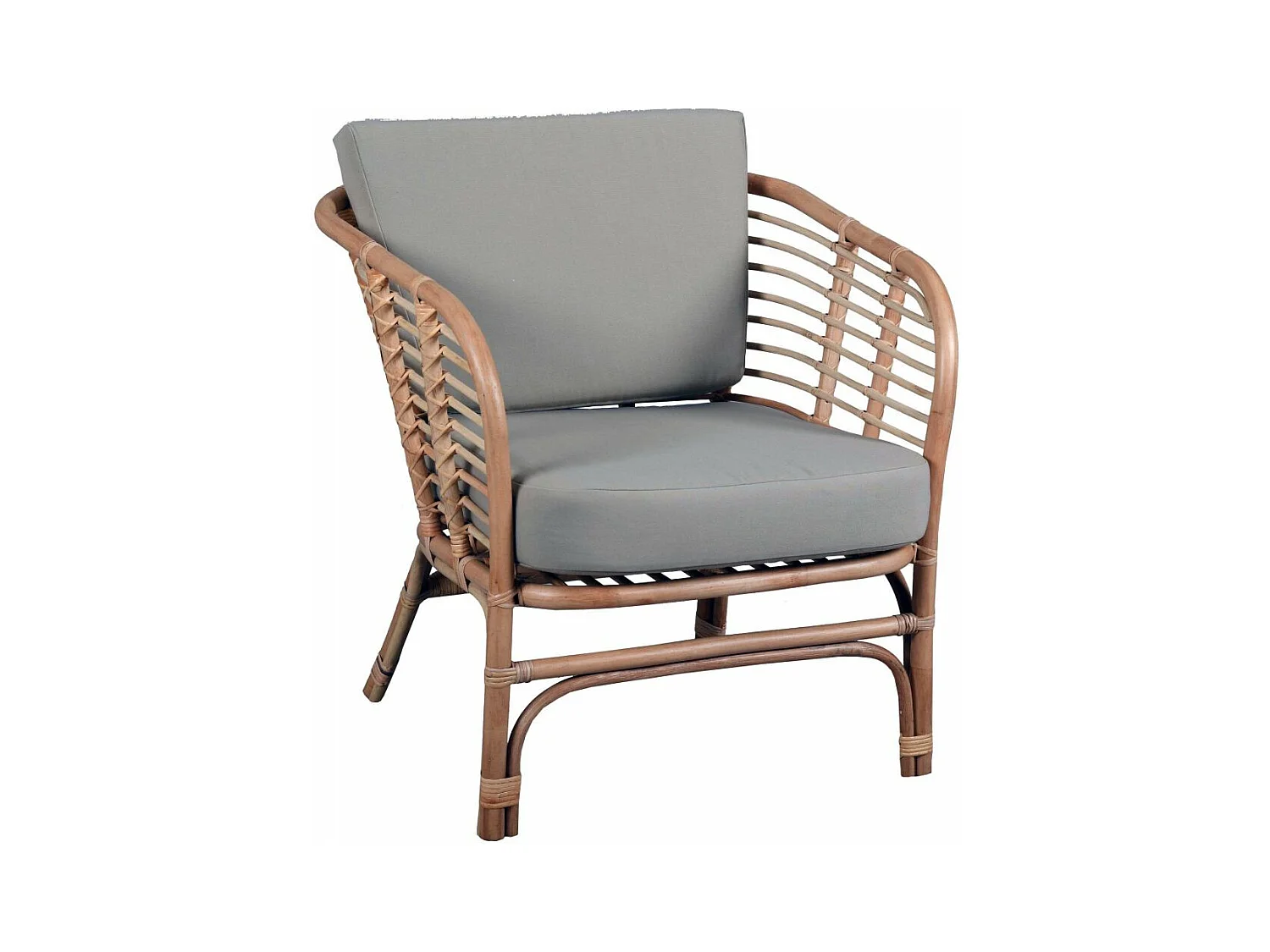 Salon 4 pièces en rotin naturel Natuna