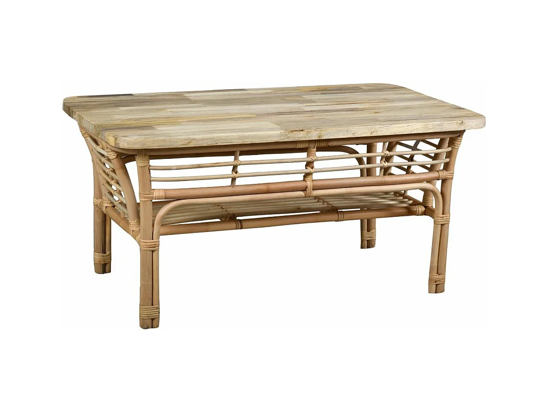 Salon 4 pièces en rotin naturel Natuna