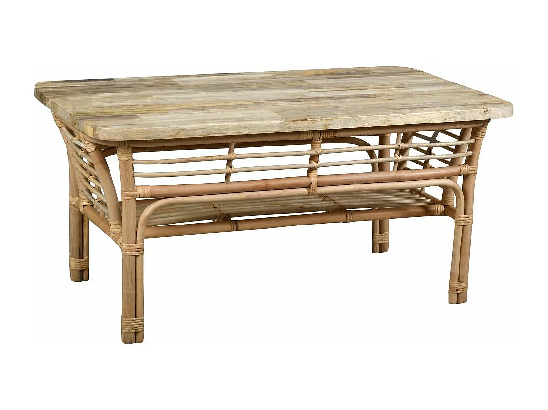 Salon 4 pièces en rotin naturel Natuna