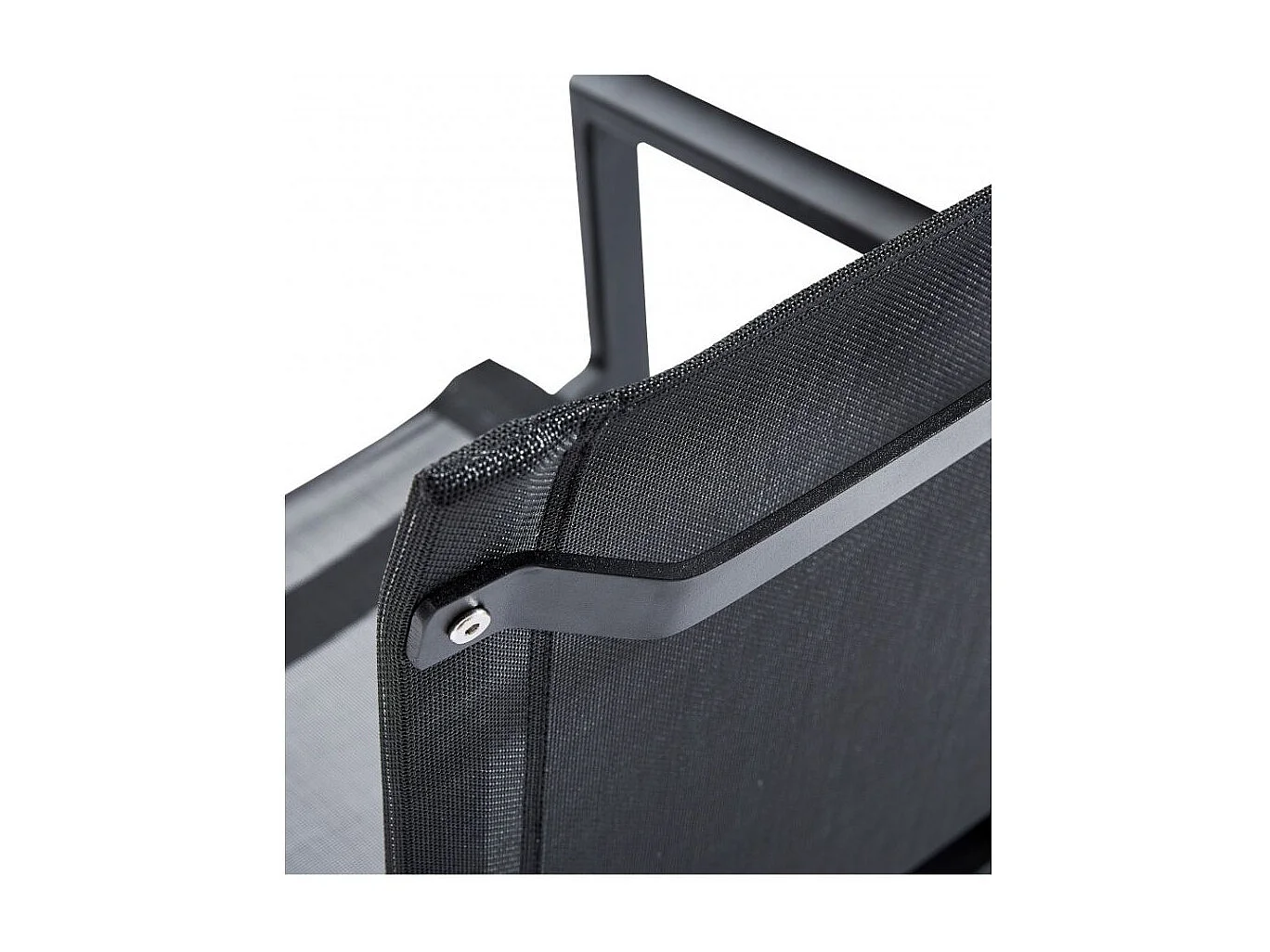 Ensemble IBIZA 8/10p en aluminium gris/noir et 8 fauteuils en textilène