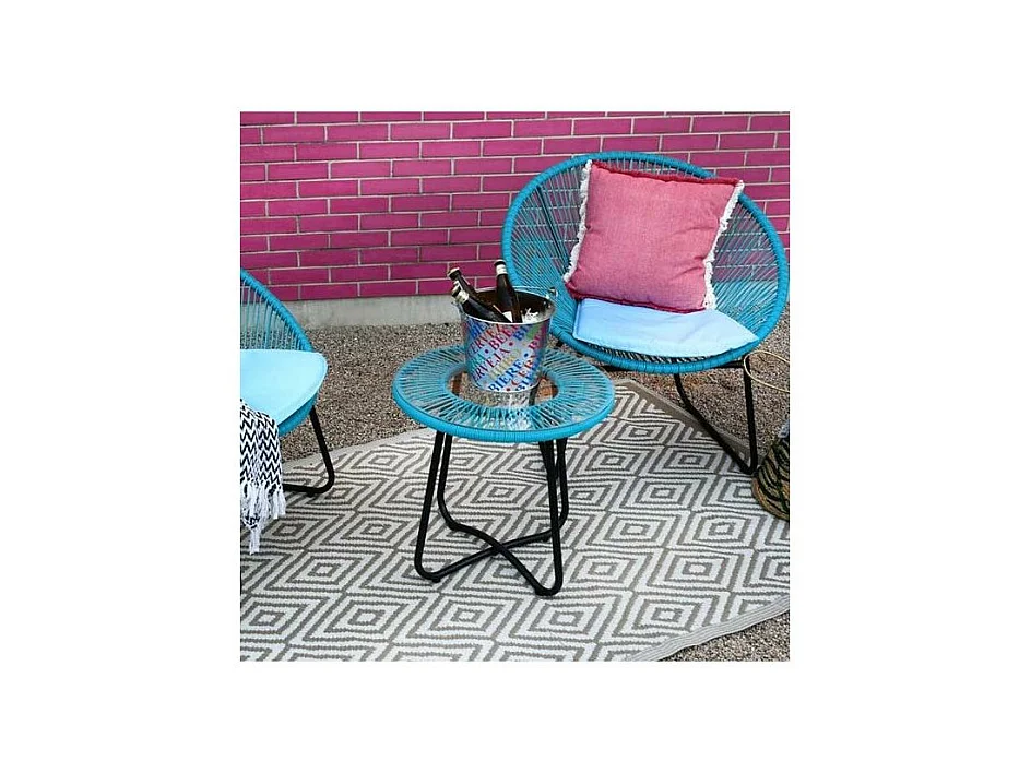 Salon de jardin 3 pièces en polyrésine Malo