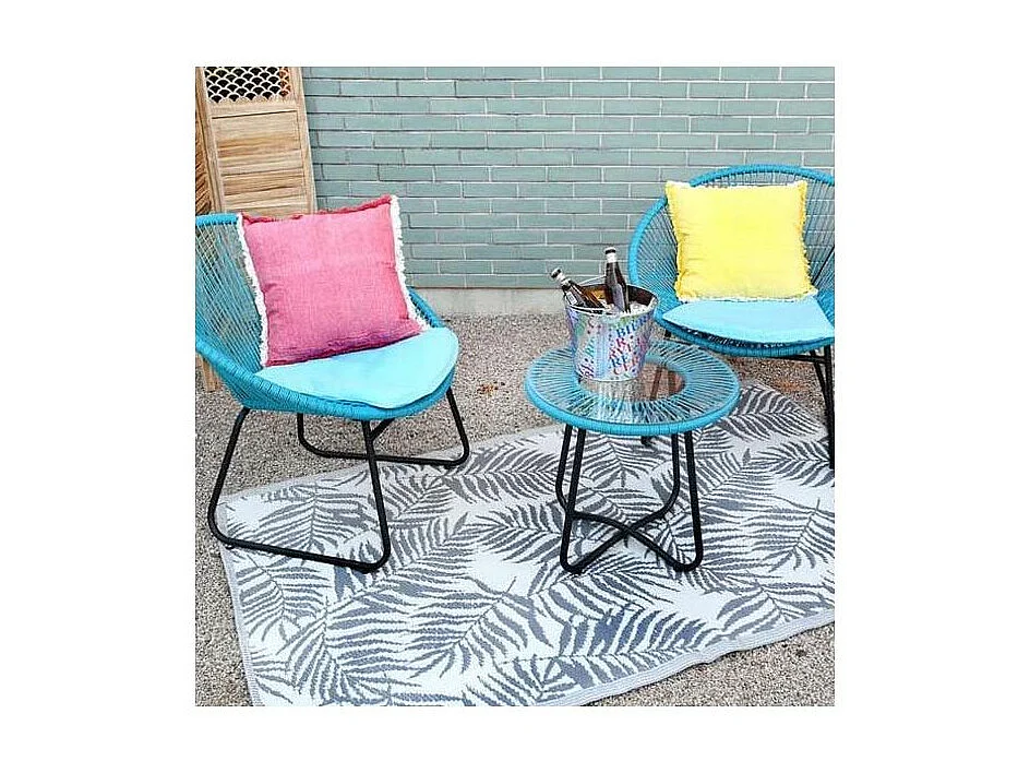 Salon de jardin 3 pièces en polyrésine Malo