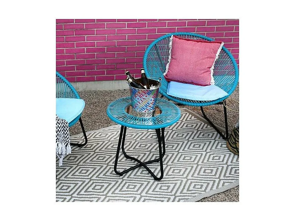 Salon de jardin 3 pièces en polyrésine Malo