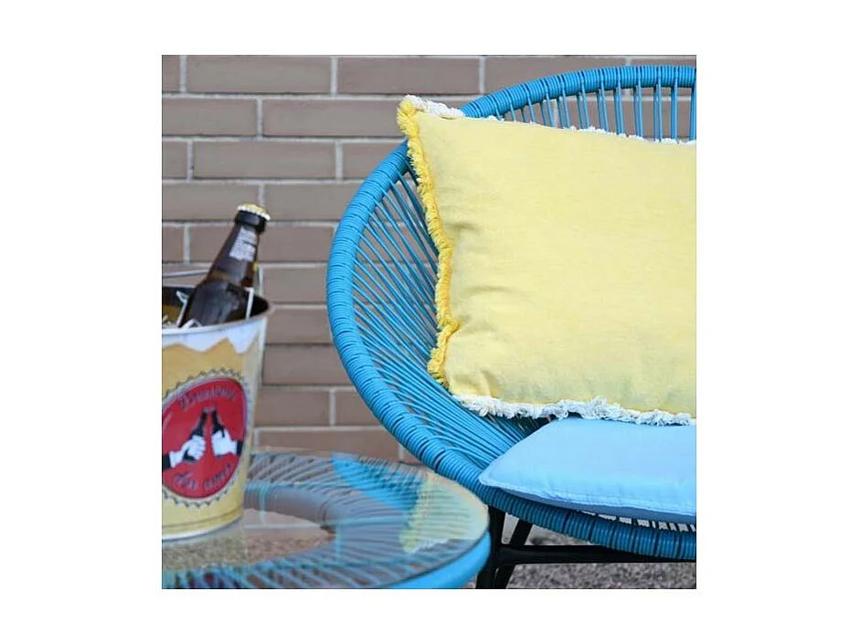 Salon de jardin 3 pièces en polyrésine Malo