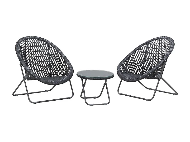 Salon de jardin en polyrésine et métal Kent