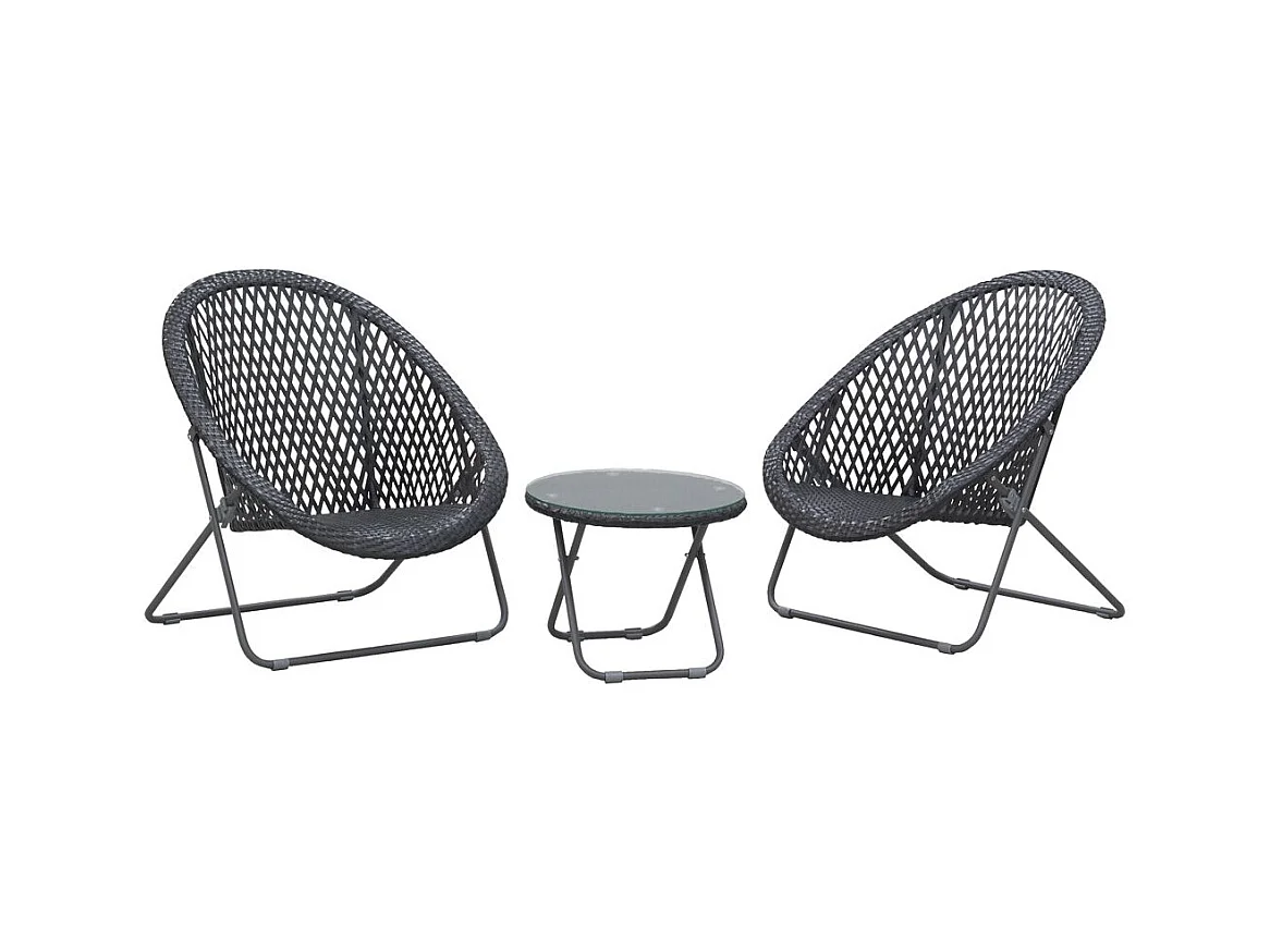 Salon de jardin en polyrésine et métal Kent