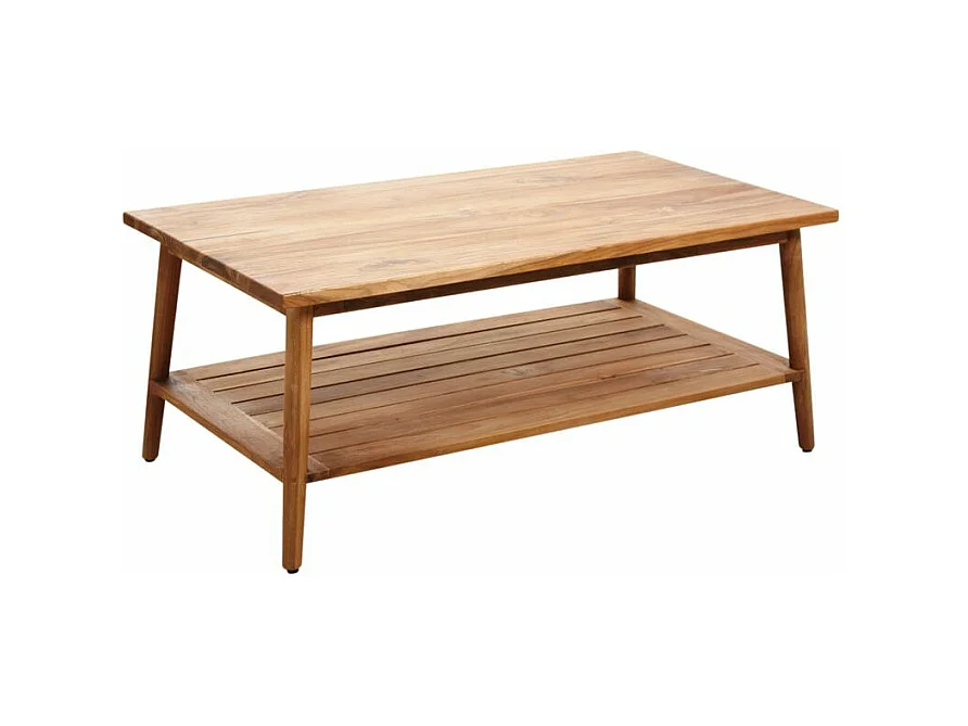 Salon WELLINGTON en poelet gris et teck (Lot de 4)