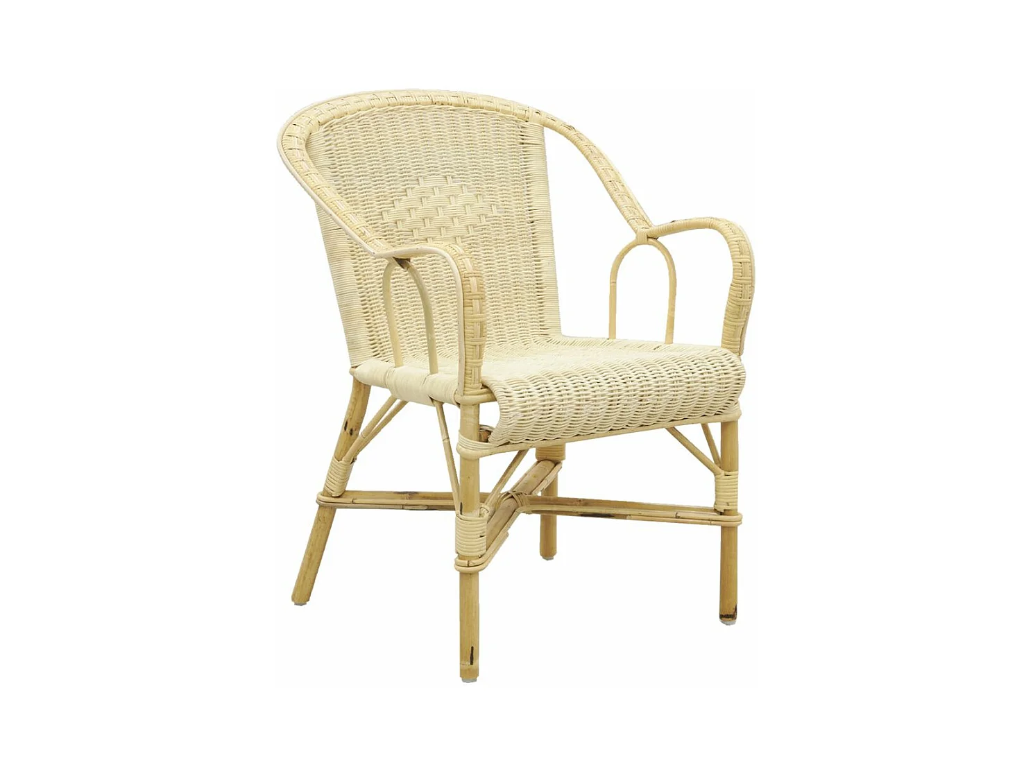 Petit salon crapaud en moelle de rotin