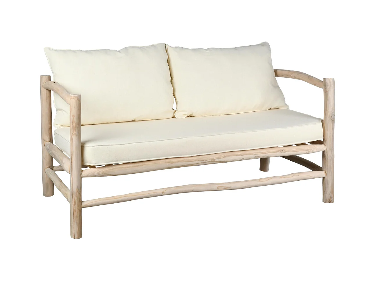 Canapé design en teck 2 places Arthur