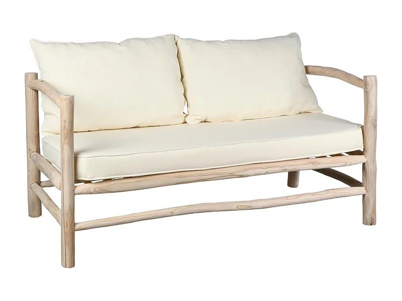 Canapé design en teck 2 places Arthur