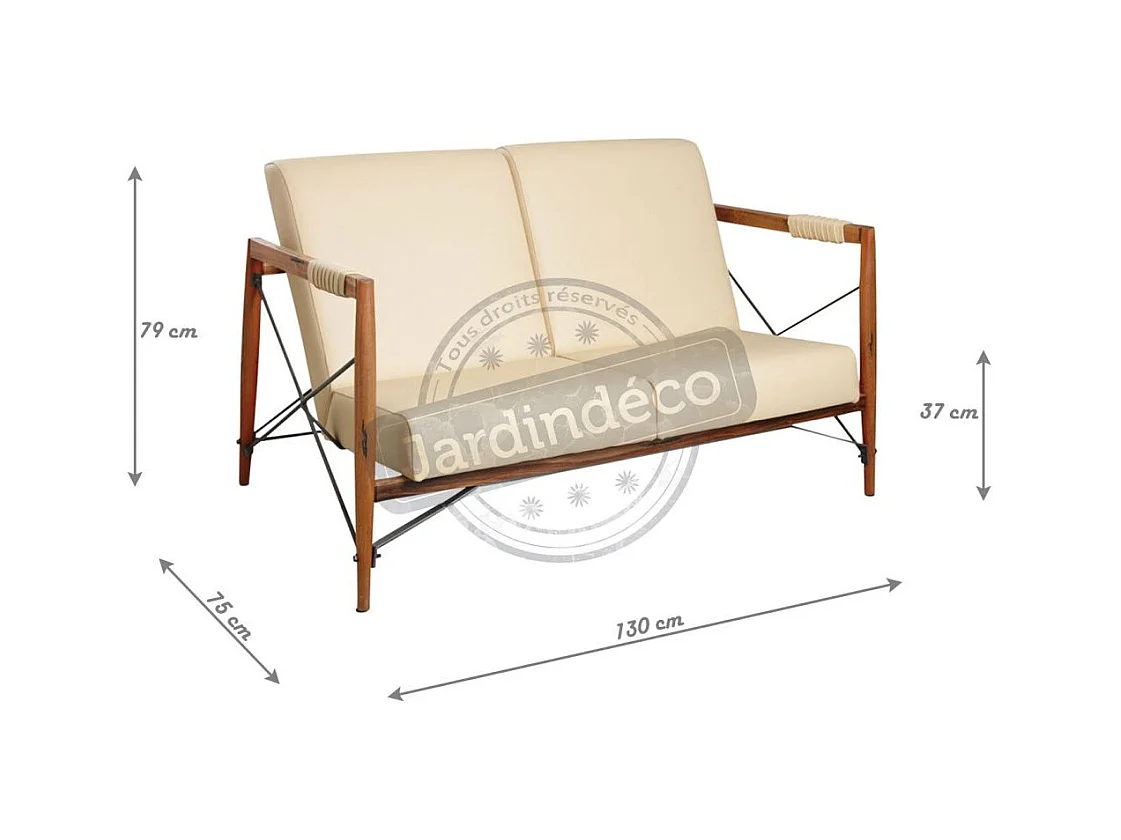 Canapé en bois de suar massif