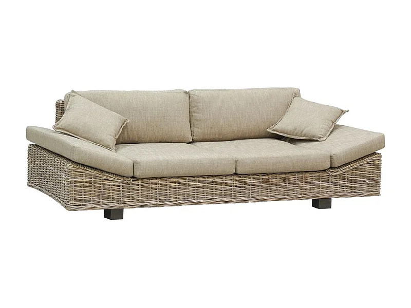 Canapé en poelet et tissu meridional