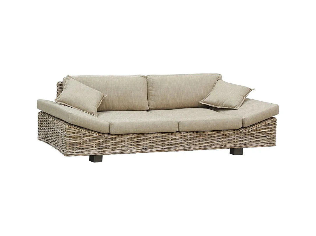 Canapé en poelet et tissu meridional