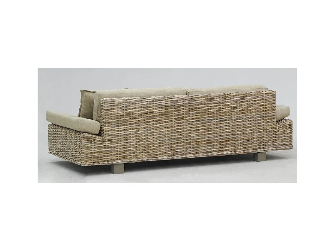 Canapé en poelet et tissu meridional