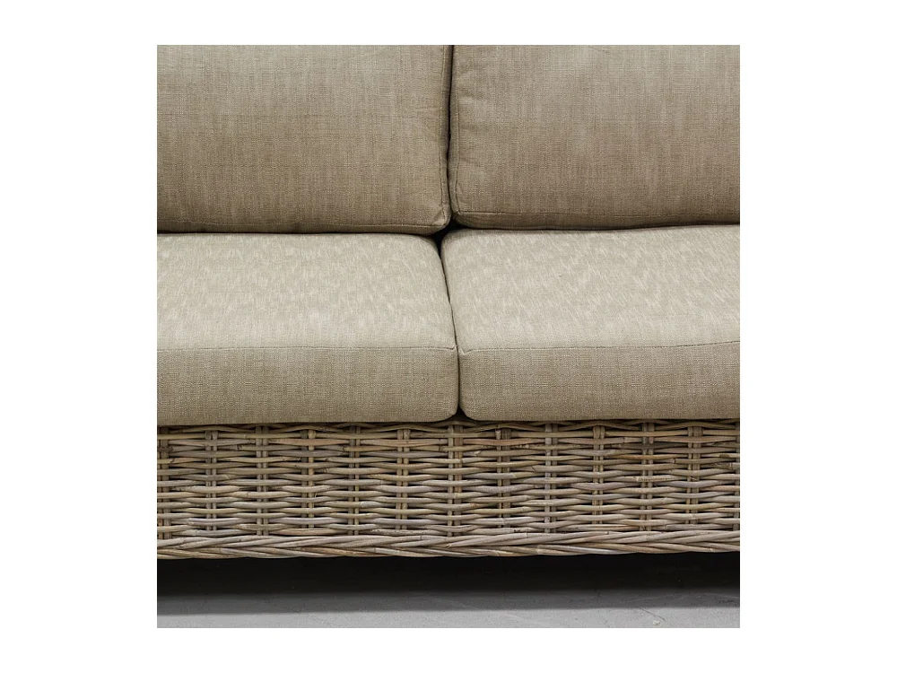 Canapé en poelet et tissu meridional