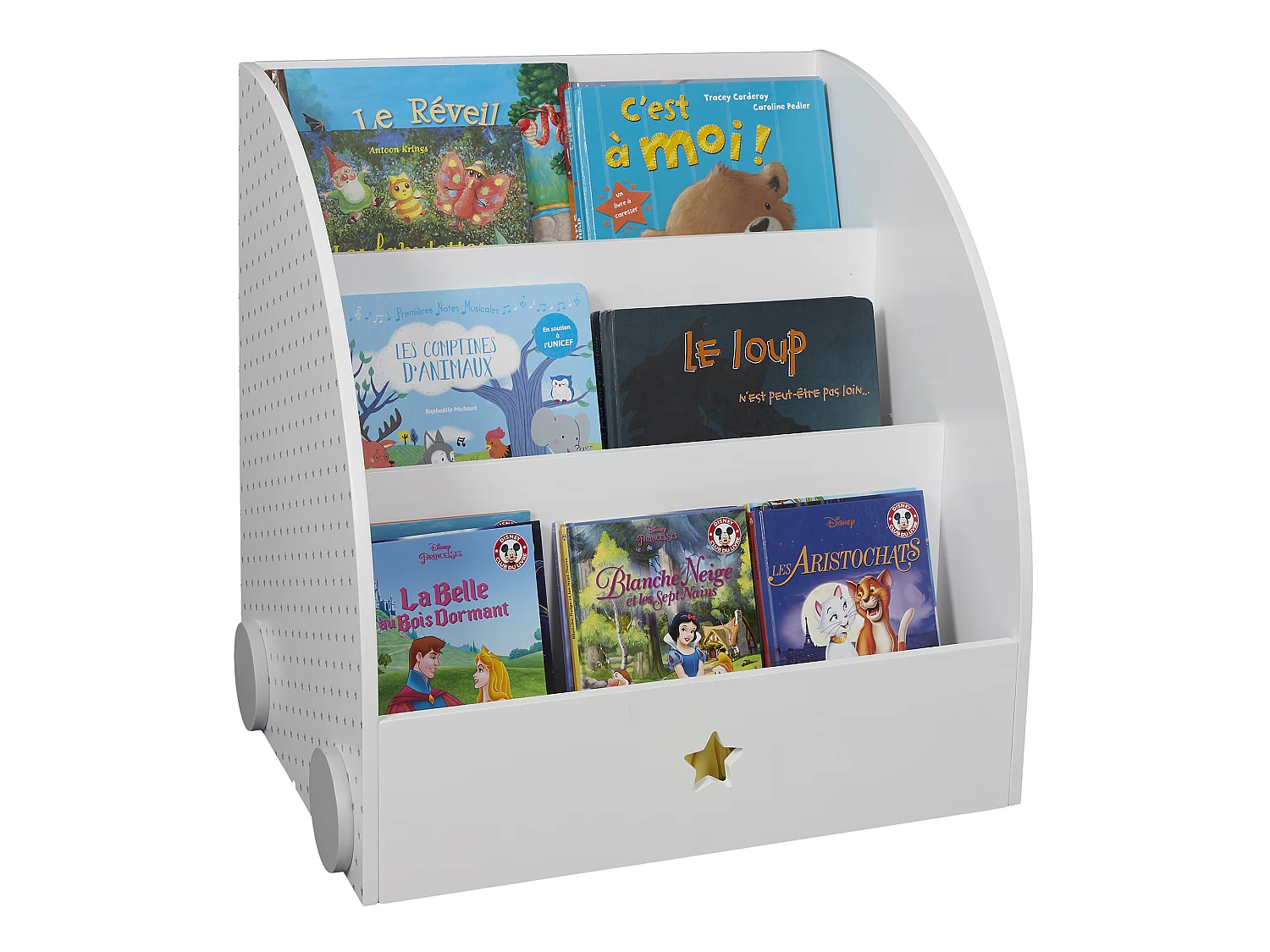 Bibliothèque Enfant Deco "Maeva" 64cm Blanc