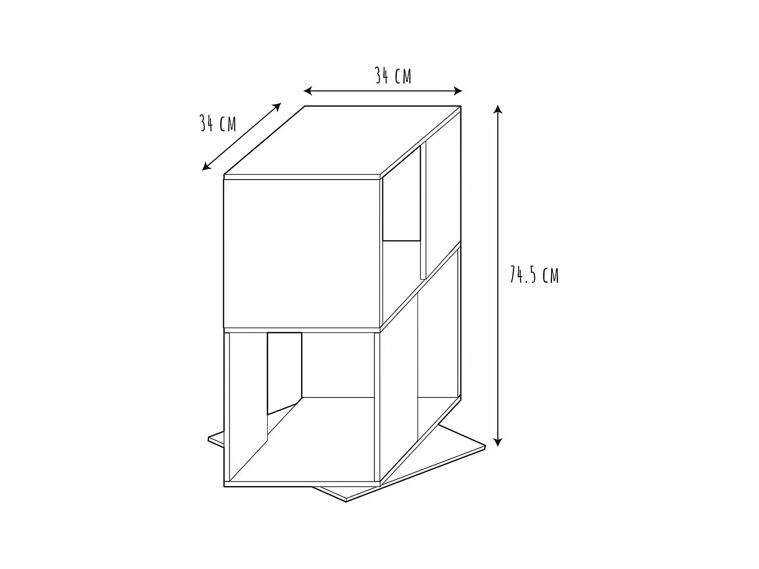 Bibliothèque Tournante "Enfant" 74cm Blanc