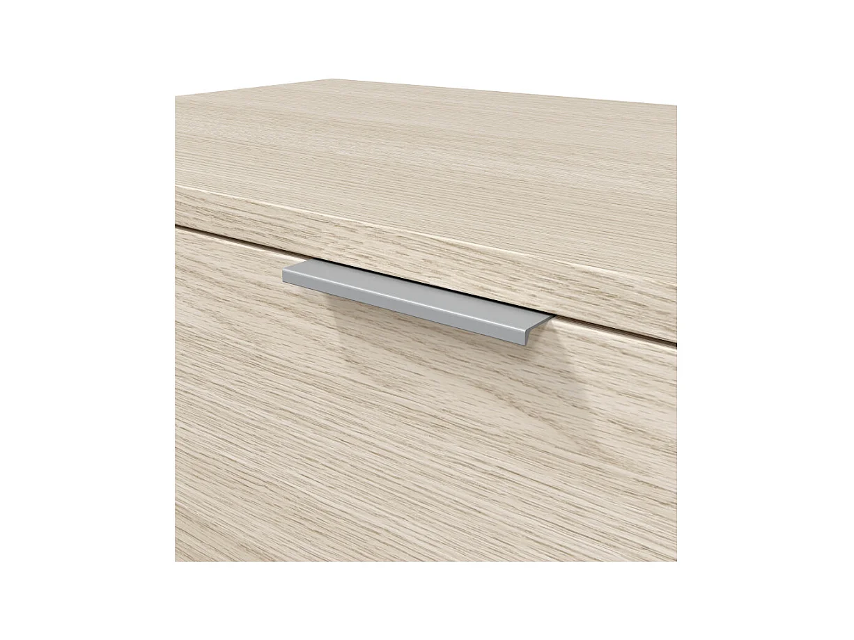 Mesa de cabeceira moderna de carvalho com 2 gavetas 45x38x34 cm quarto