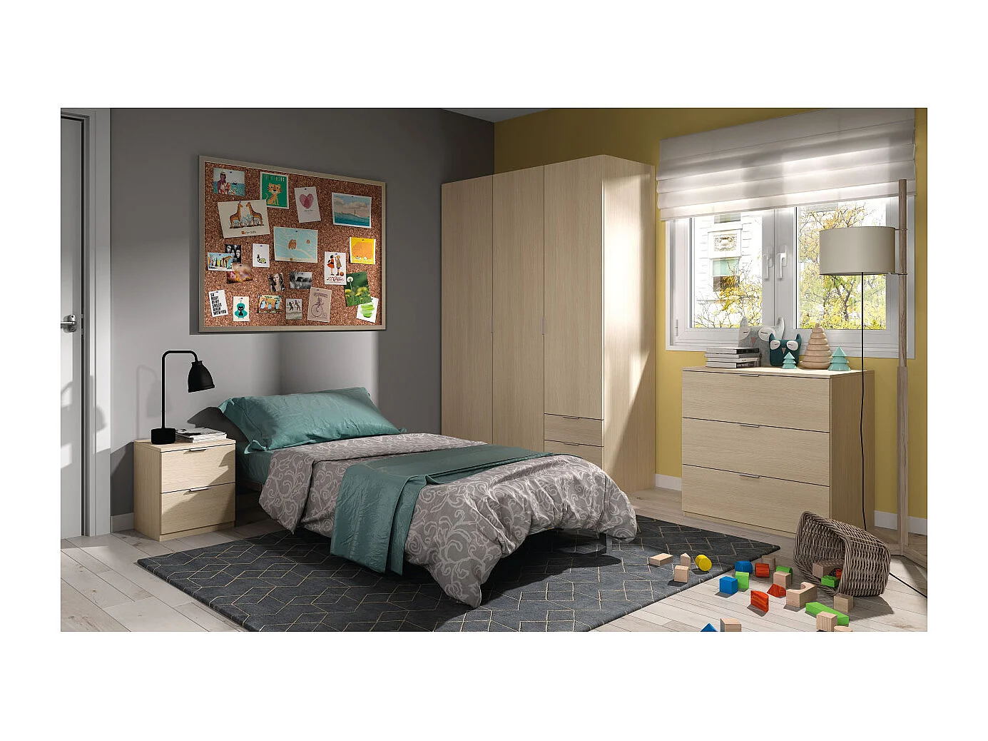 Mesa de cabeceira moderna de carvalho com 2 gavetas 45x38x34 cm quarto