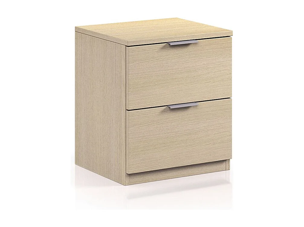 Mesa de cabeceira moderna de carvalho com 2 gavetas 45x38x34 cm quarto