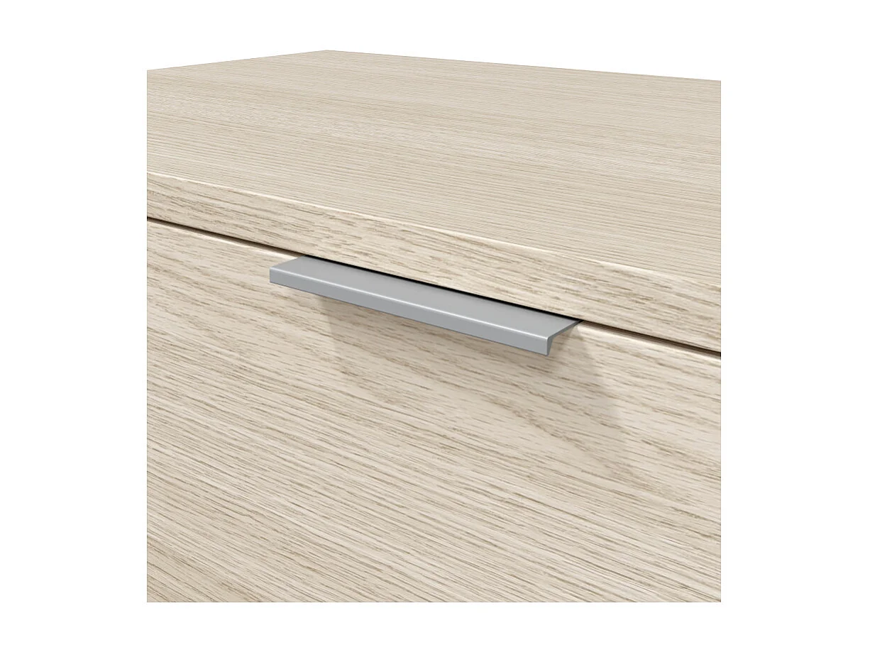 Mesa de cabeceira moderna de carvalho com 2 gavetas 45x38x34 cm quarto