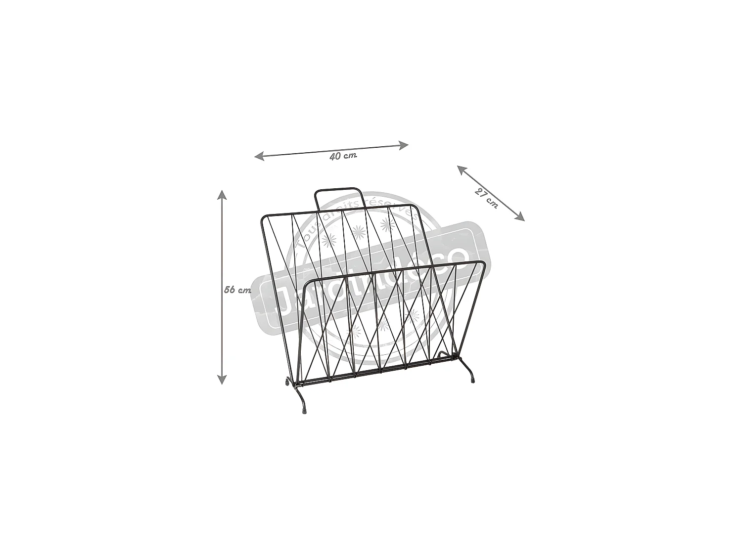 Design-Zeitungsständer aus Metall