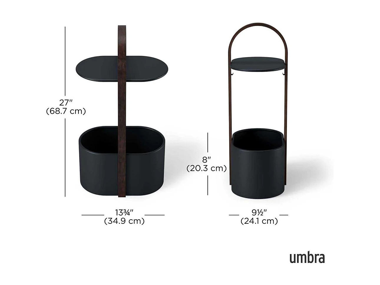 Bout de canapé design range magazine et tablette Hub