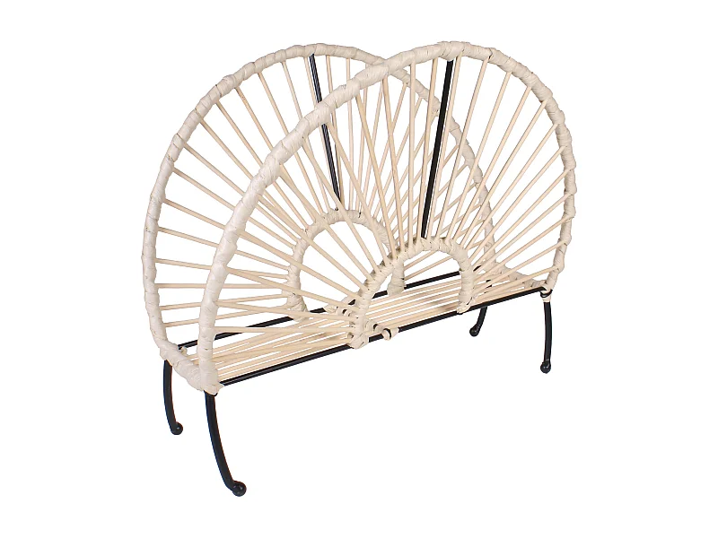 Range Magazines Effet Rotin Beige, Noir