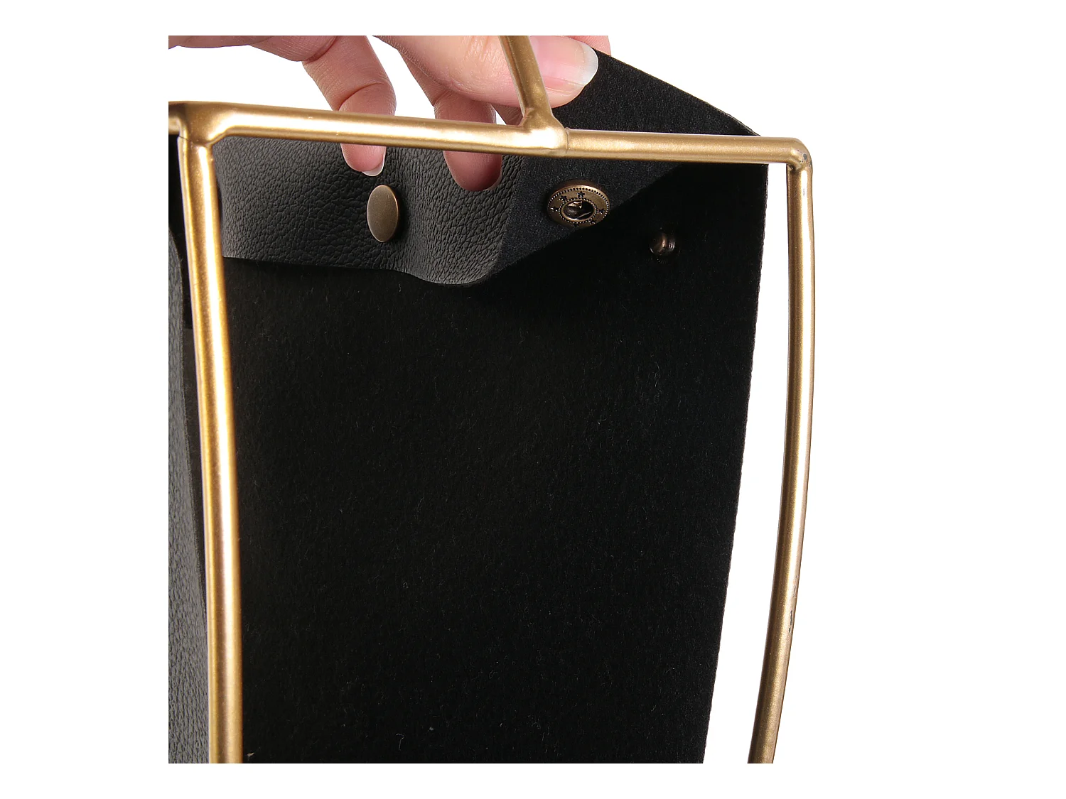 Porte-revues Noir Et Metal Dore Noir, Or