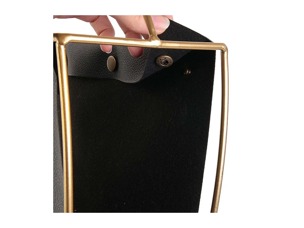 Porte-revues Noir Et Metal Dore Noir, Or