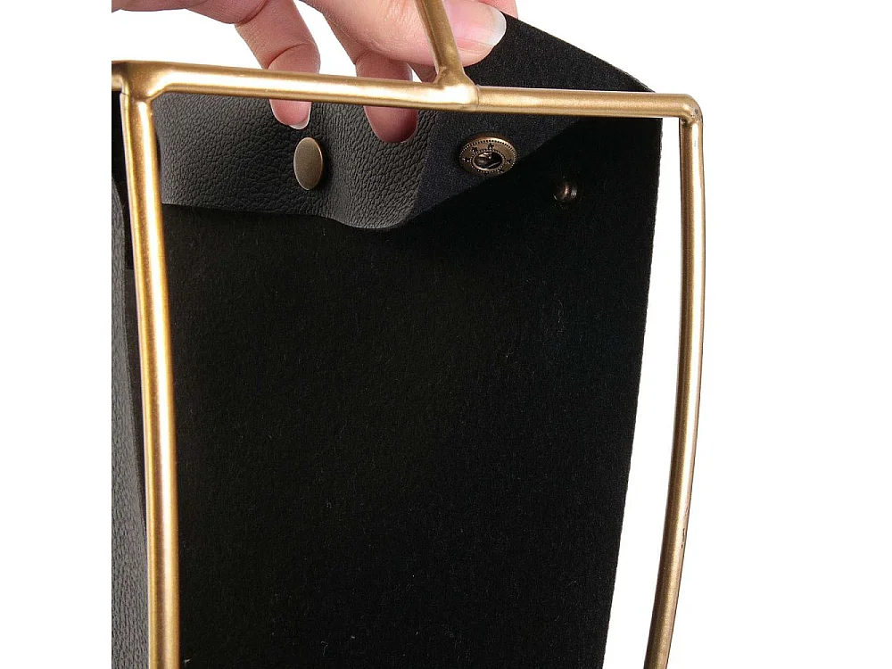 Porte-revues Noir Et Metal Dore Noir, Or