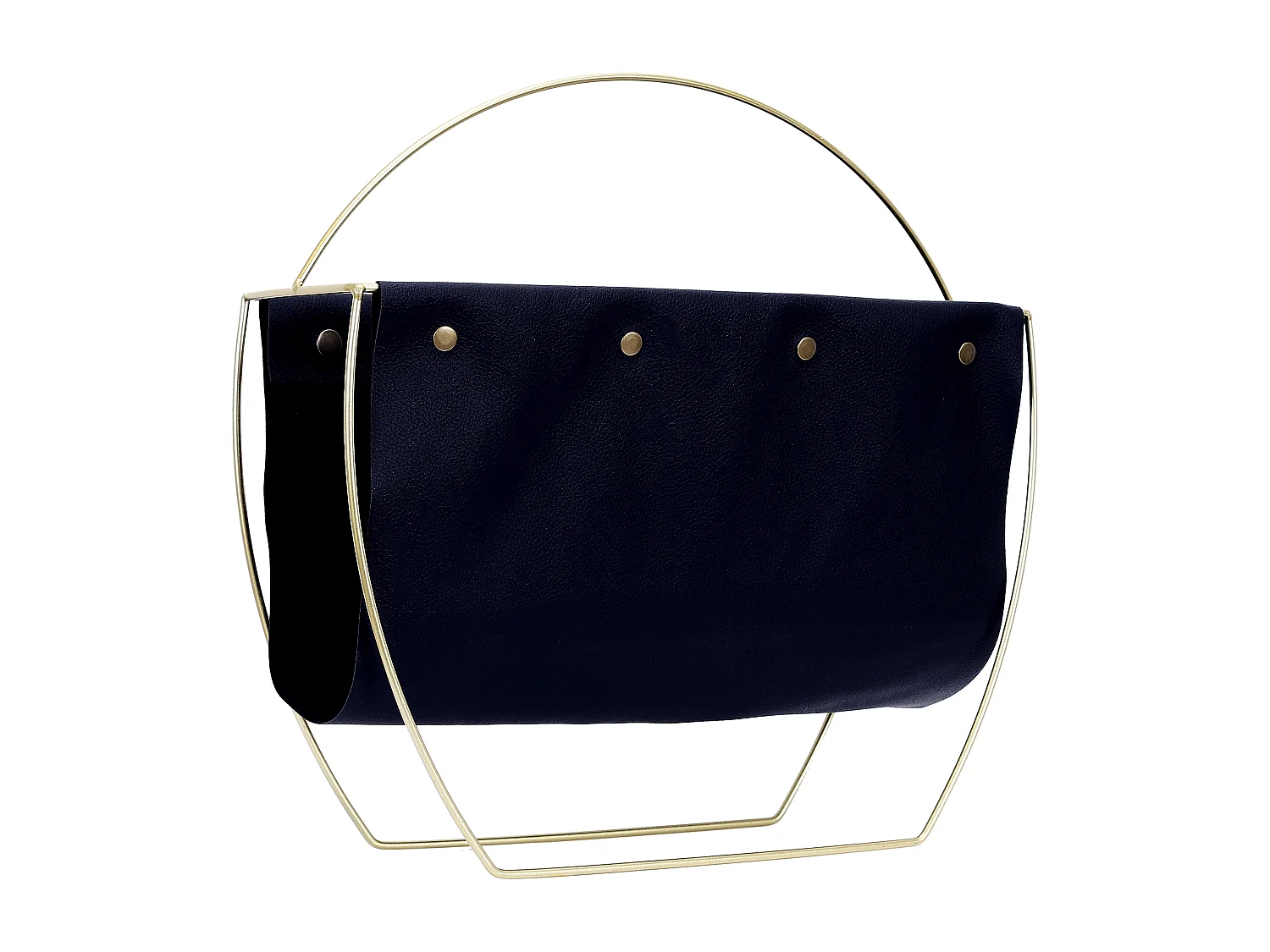 Porte-revues Noir Et Metal Dore Noir, Or