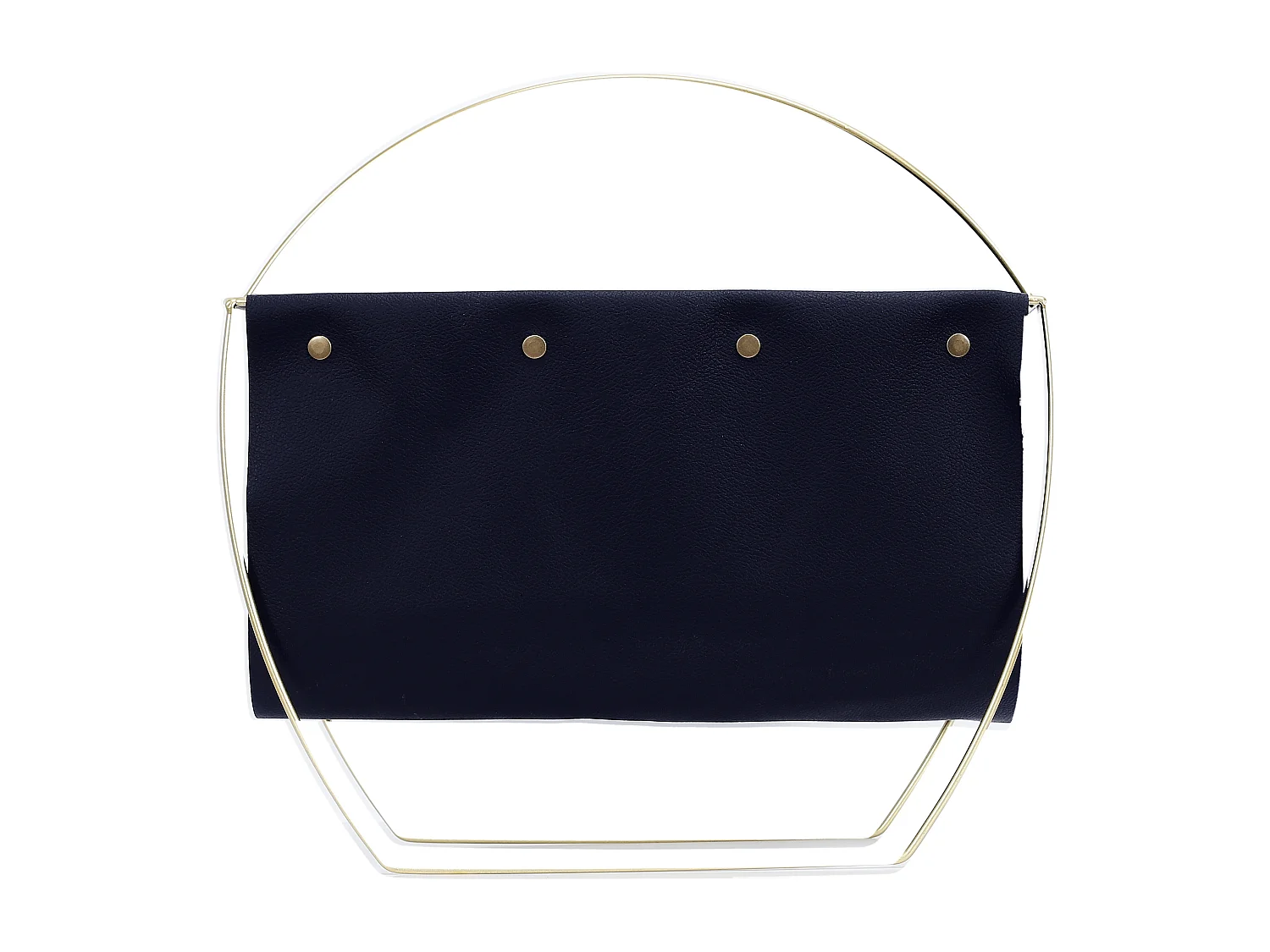 Porte-revues Noir Et Metal Dore Noir, Or