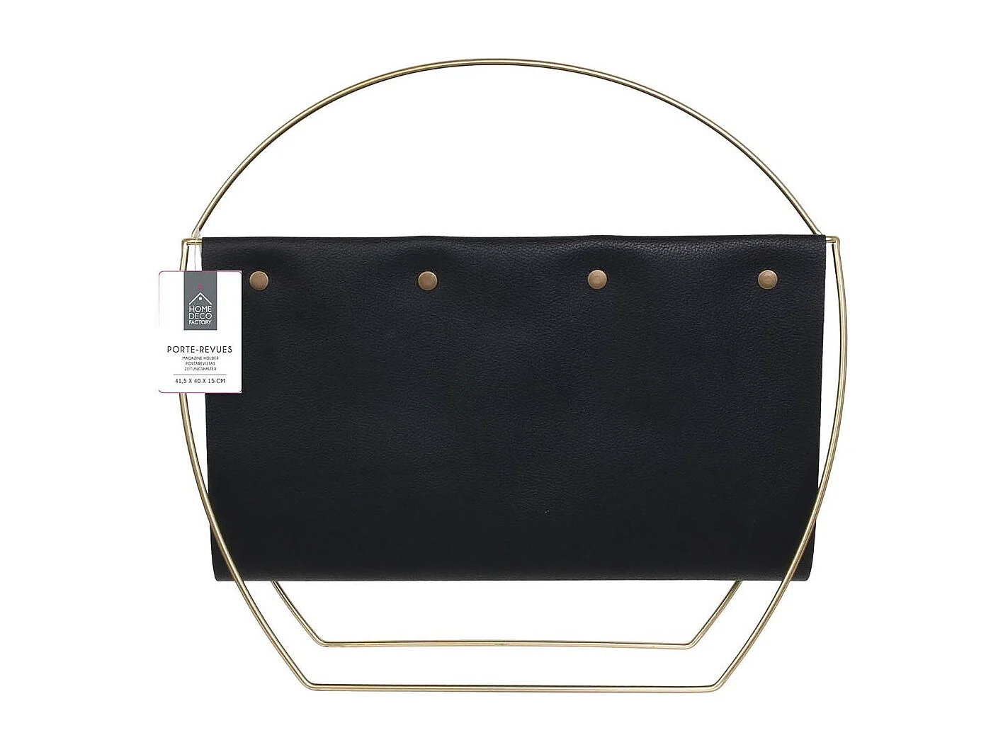 Porte-revues Noir Et Metal Dore Noir, Or