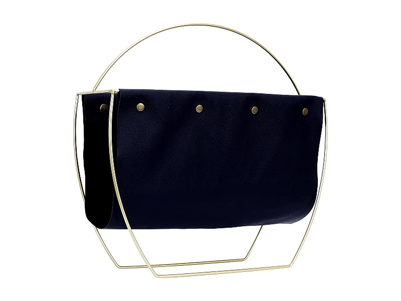 Porte-revues Noir Et Metal Dore Noir, Or