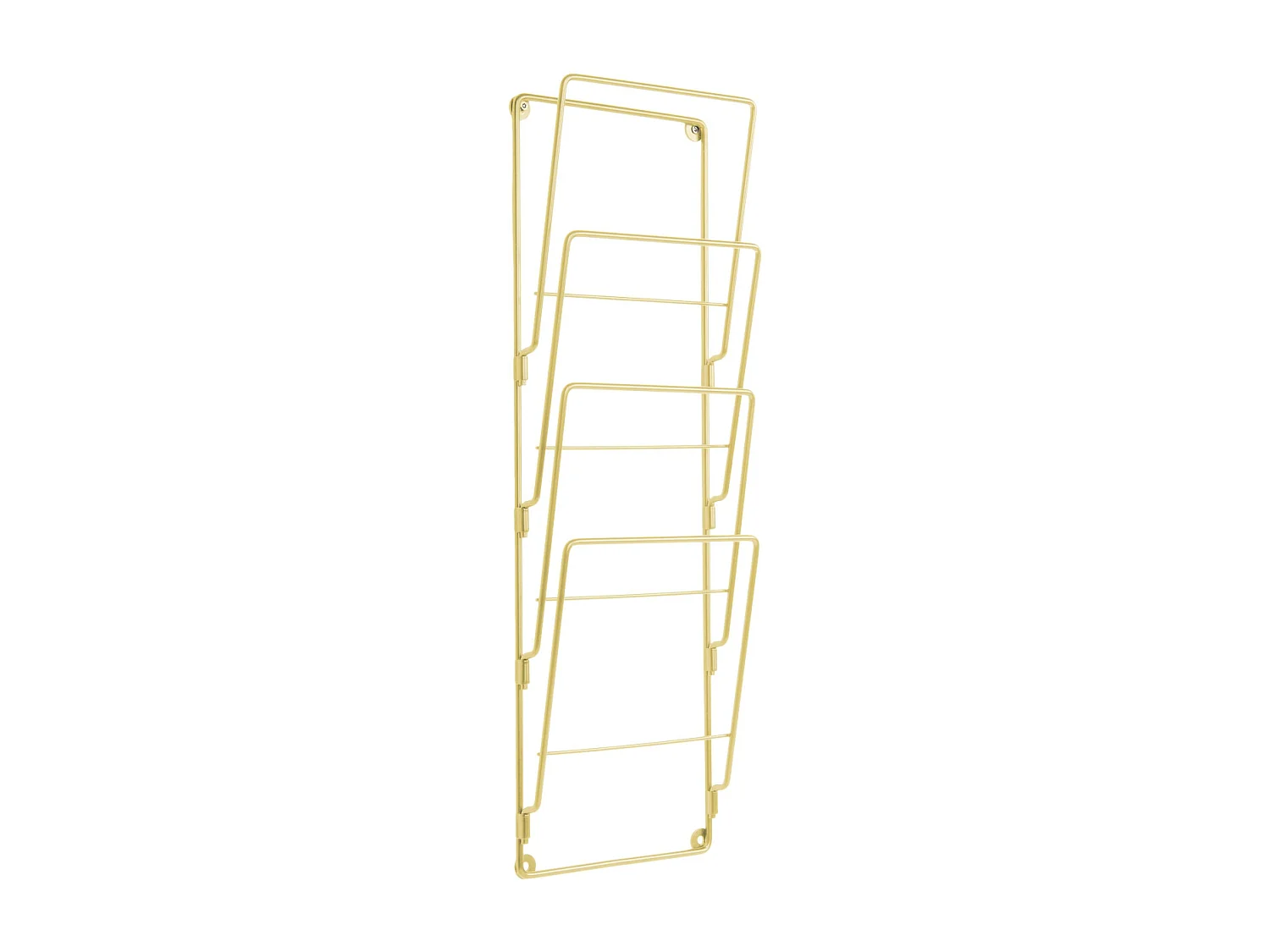 Wand-Zeitungsständer mit 4 Ablagen aus Metall "Mag"