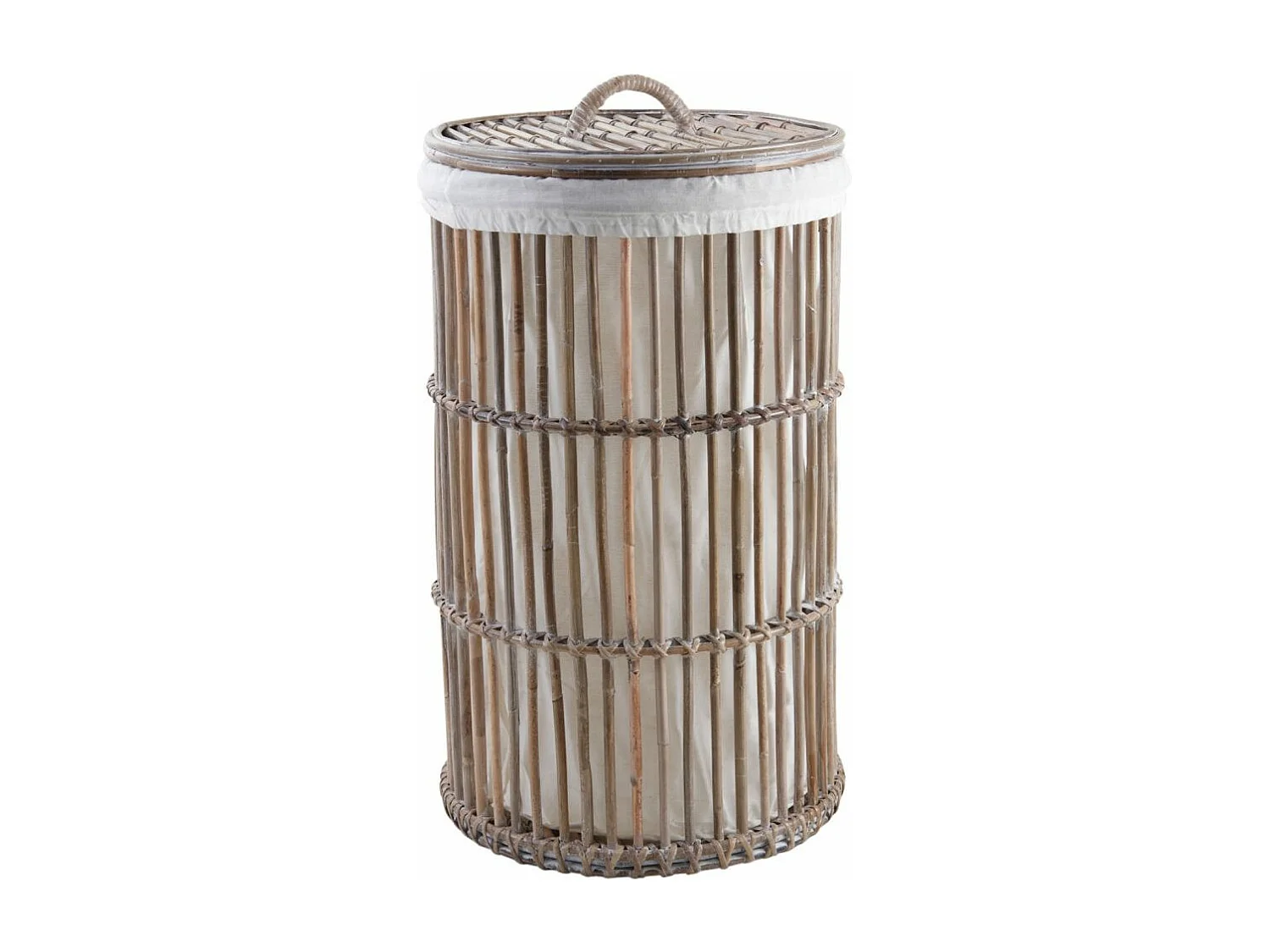 Paniers à linge en poelet gris (Lot de 3)