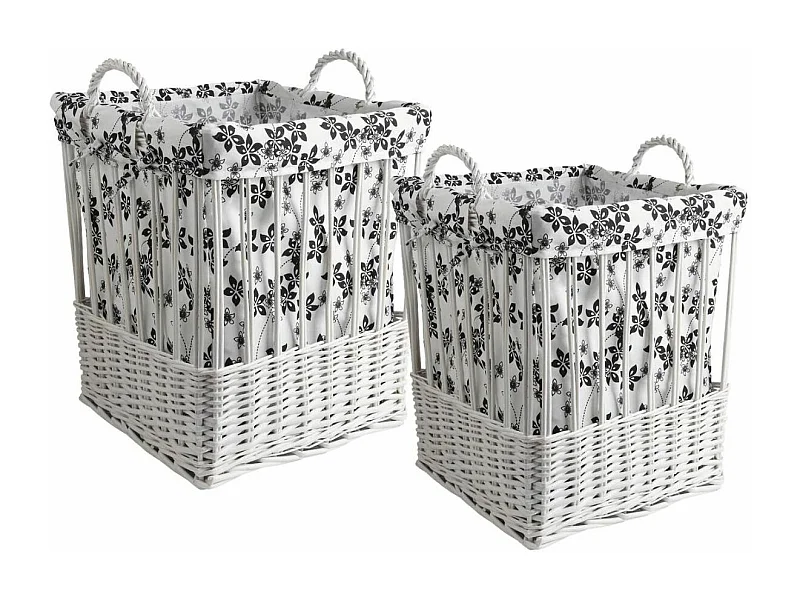 Paniers à linge en osier (Lot de 2)