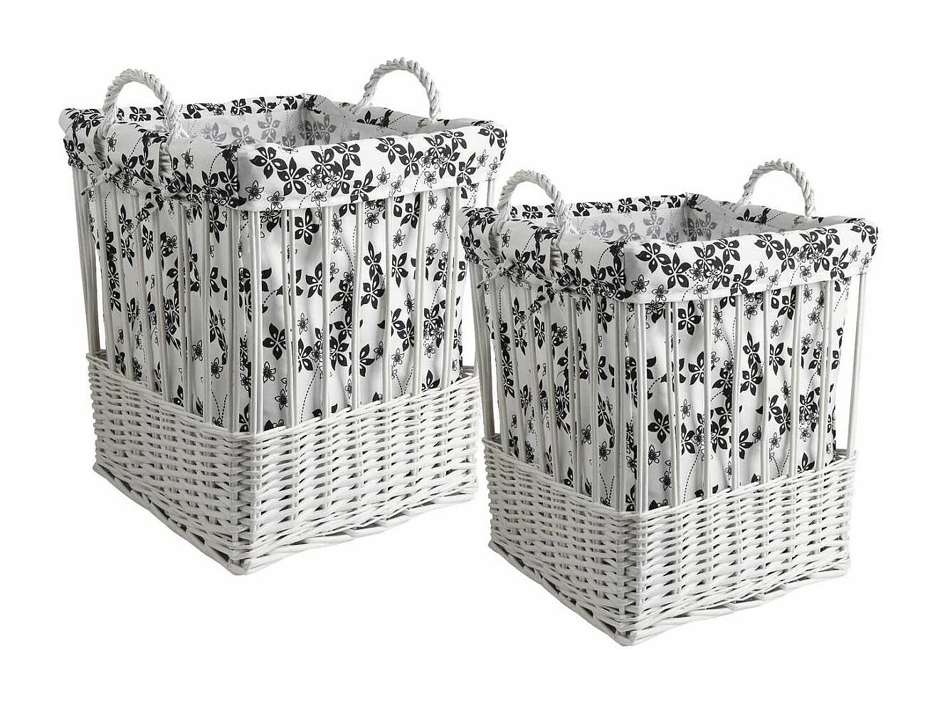 Paniers à linge en osier (Lot de 2)