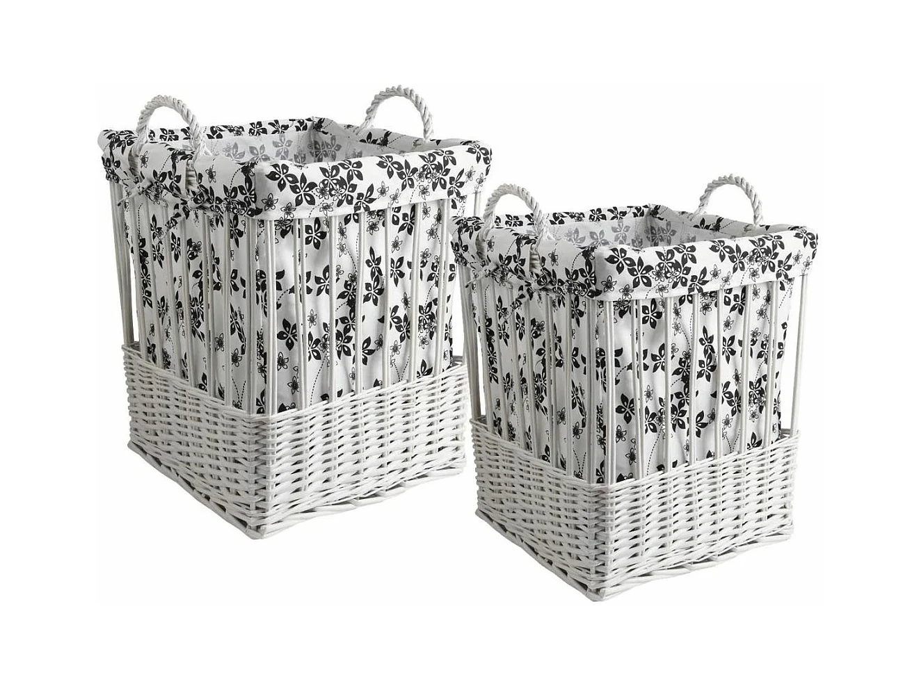 Paniers à linge en osier (Lot de 2)